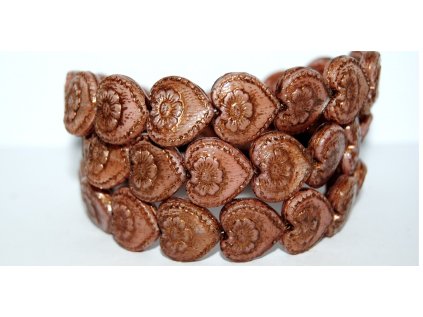 Hearts - 18x17mm - Pressed beads