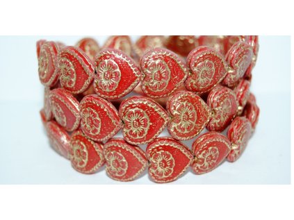 Hearts - 18x17mm - Pressed beads