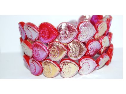 Hearts - 18x17mm - Pressed beads