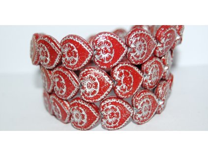 Hearts - 18x17mm - Pressed beads