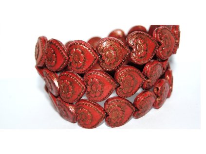 Hearts - 18x17mm - Pressed beads