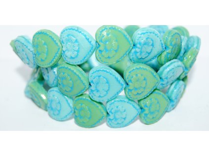 Hearts - 18x17mm - Pressed beads