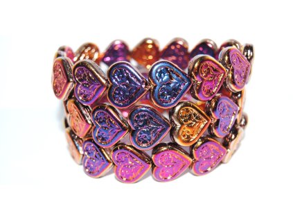 Hearts with 2 flowers 18x16mm