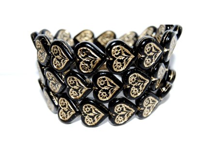 Hearts with 2 flowers 18x16mm