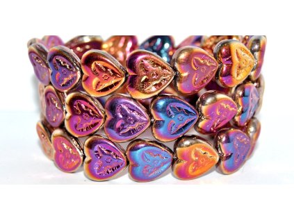 Hearts with Flowers 16x16mm