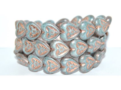 Hearts with Flowers 16x16mm