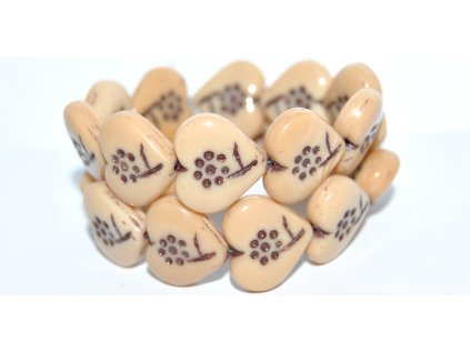 Hearts - beads 18x17mm