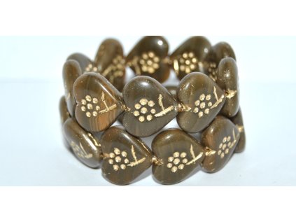 Hearts - beads 18x17mm