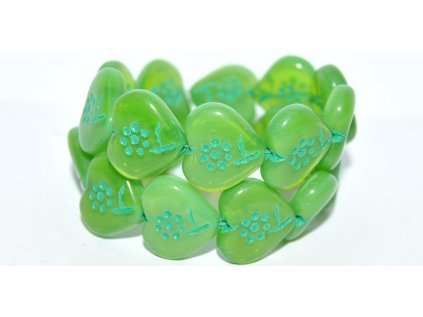 Hearts - beads 18x17mm