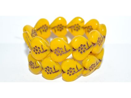 Hearts - beads 18x17mm