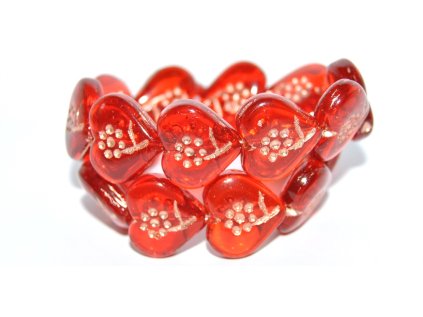 Hearts - beads 18x17mm