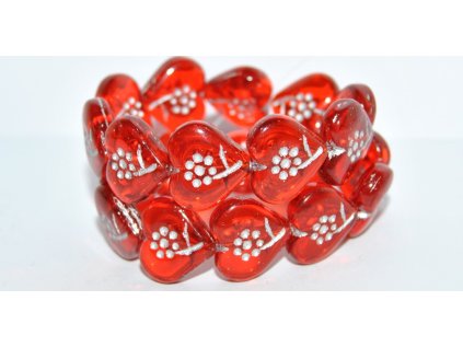 Hearts - beads 18x17mm
