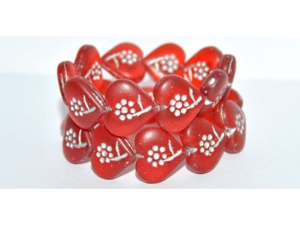 Hearts - beads 18x17mm