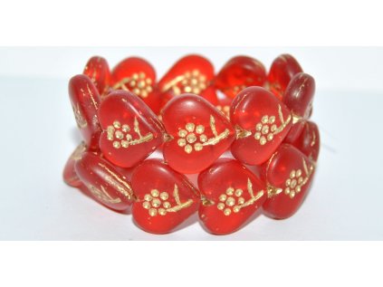 Hearts - beads 18x17mm