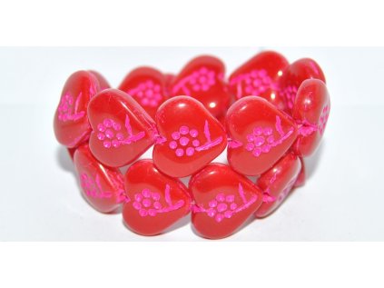 Hearts - beads 18x17mm