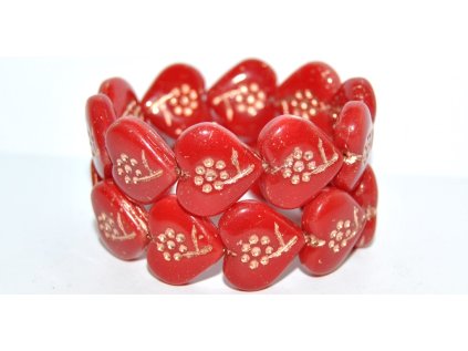 Hearts - beads 18x17mm