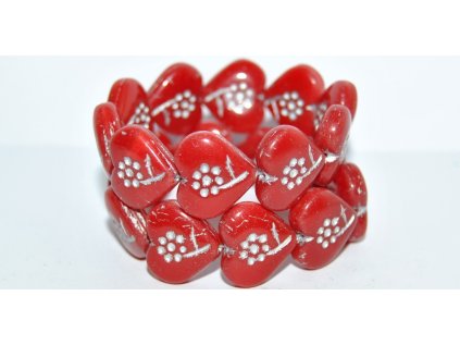 Hearts - beads 18x17mm