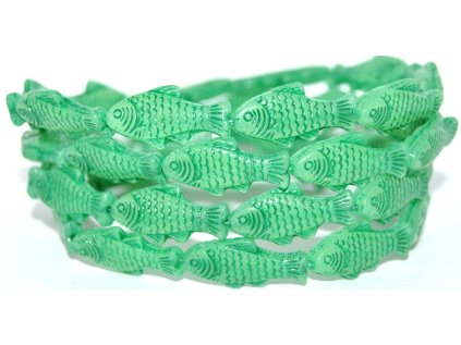 Fish - beads 25x12mmURANIUM GLASS
