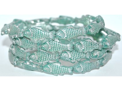 Fish - beads 25x12mmURANIUM GLASS