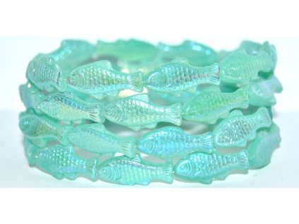 Fish - beads 25x12mmURANIUM GLASS