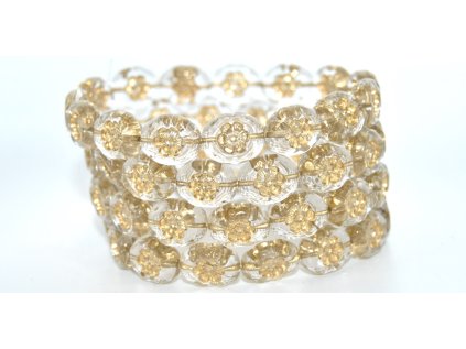 Flowers in oval 14x11mm - Pressed beads