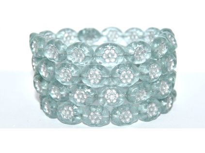 Flowers in oval 14x11mm - Pressed beads