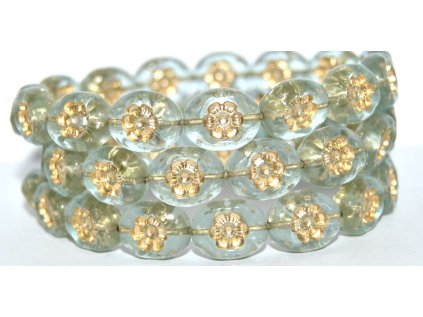 Flowers in oval 14x11mm - Pressed beads