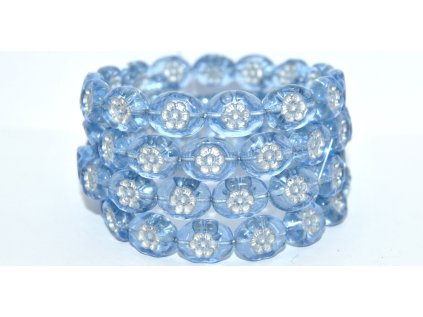 Flowers in oval 14x11mm - Pressed beads