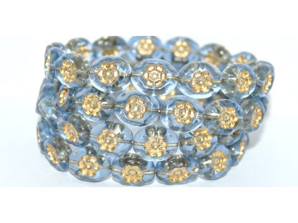 Flowers in oval 14x11mm - Pressed beads