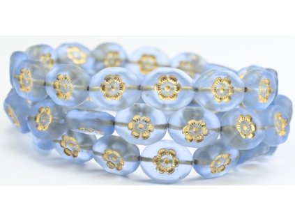 Flowers in oval 14x11mm - Pressed beads