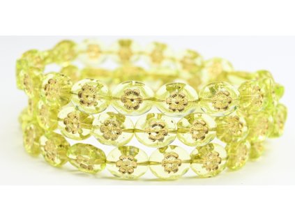 Flowers in oval 14x11mm - Pressed beads