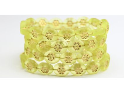 Flowers in oval 14x11mm - Pressed beads