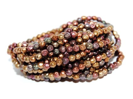 Shaped round beads 4mm
