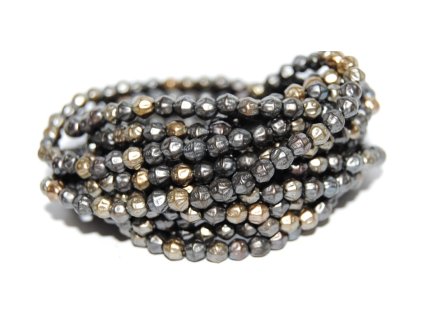 Shaped round beads 4mm