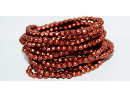 Shaped round beads 4mm