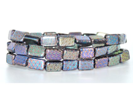 Rectangles - 12x8mm - Pressed beads