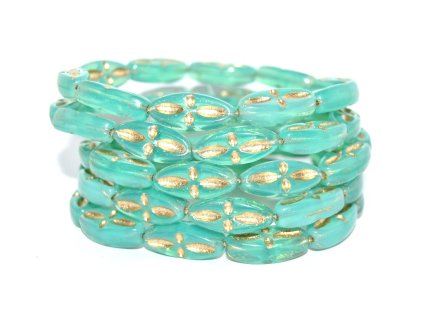 Pressed Beads-URANIUM GLASS