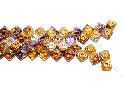 Tile with flower-Squares-2hole