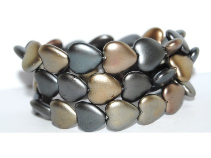 Pressed beads -Heards 16x15mm