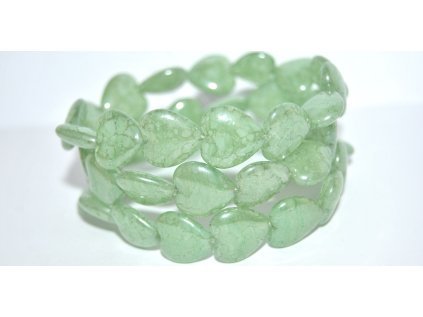 Pressed beads -Heards 16x15mm