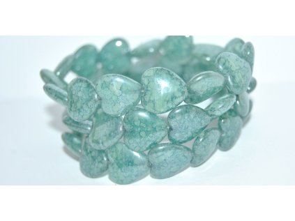 Pressed beads -Heards 16x15mm