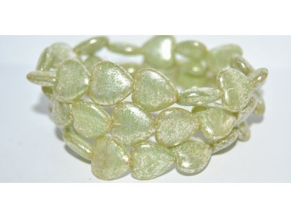 Pressed beads -Heards 16x15mm