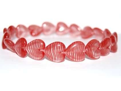 Pressed beads -Hearts 16x15mm