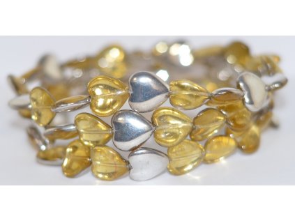 Pressed beads -Heards 16x15mm