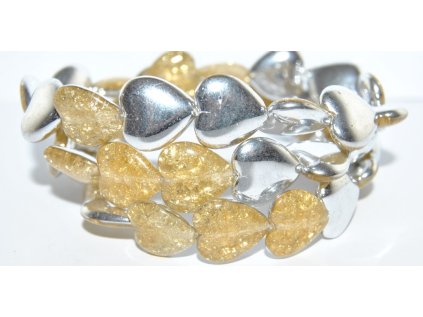 Pressed beads -Heards 16x15mm