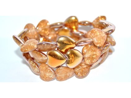 Pressed beads -Heards 16x15mm