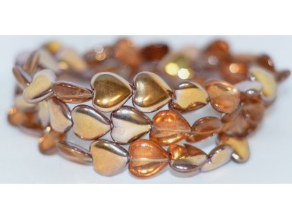 Pressed beads -Heards 16x15mm