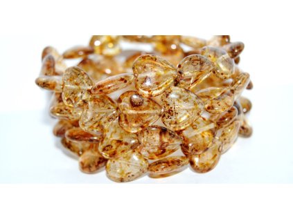 Pressed beads -Heards 16x15mm