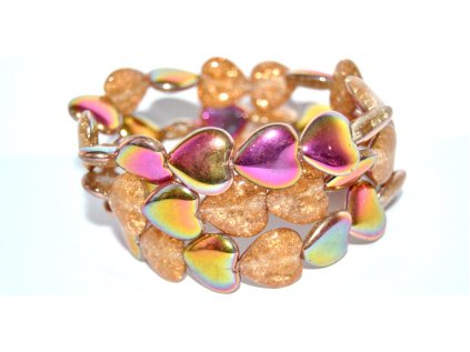 Pressed beads -Heards 16x15mm