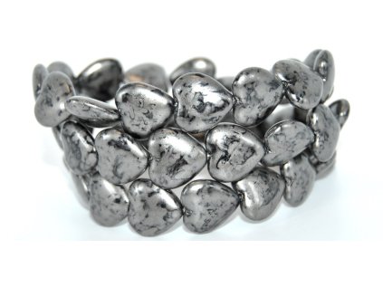 Pressed beads -Heards 16x15mm